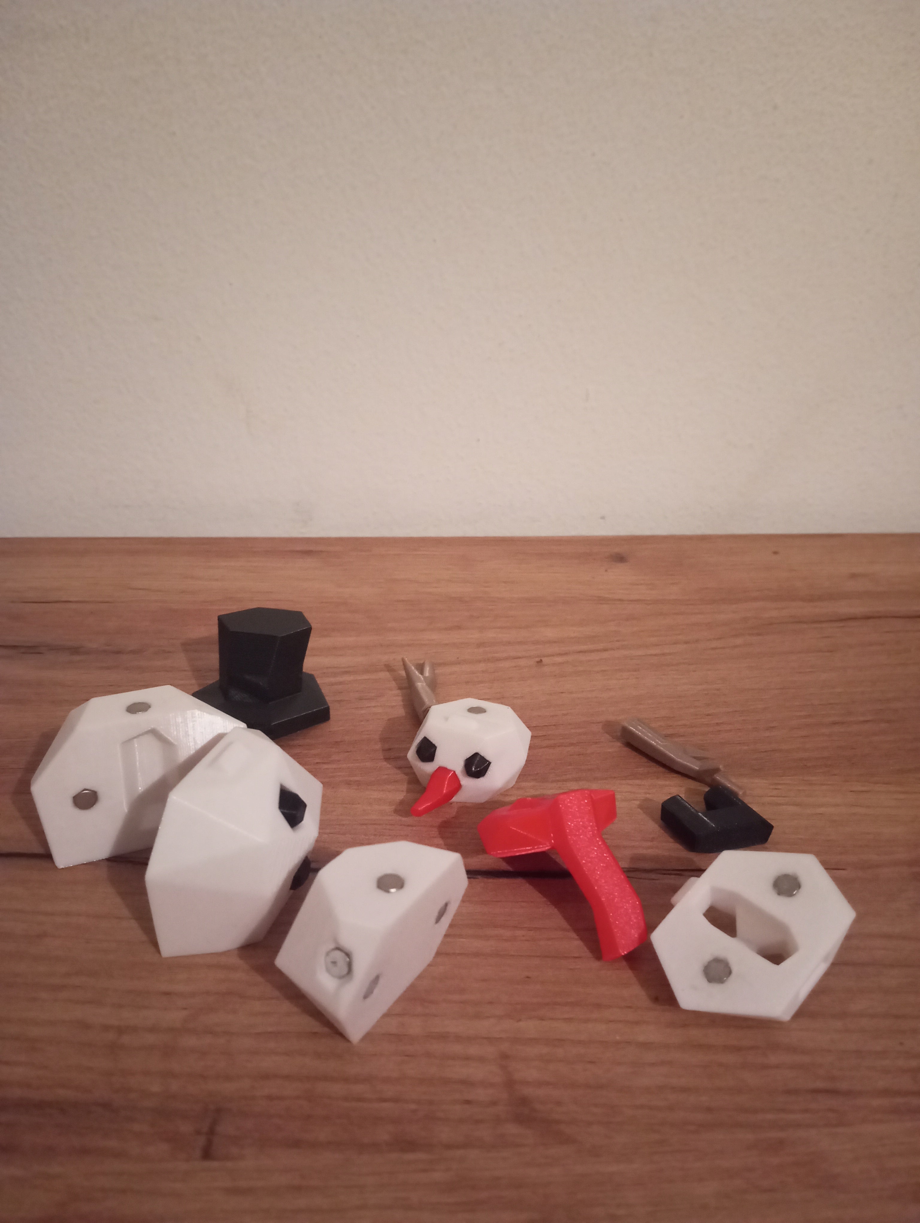 🧩 Puzzle Magnético - Boneco de Neve ⛄